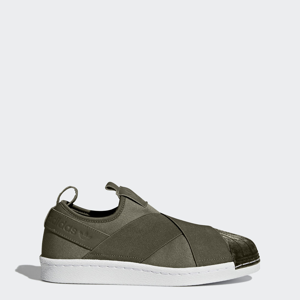 Adidas Superstar Slip-on - Originals γυναικεια - Ελιά/Ελιά/Ασπρα,Μέγεθος: EU 36 – 54 2/3 (567GJOCW)